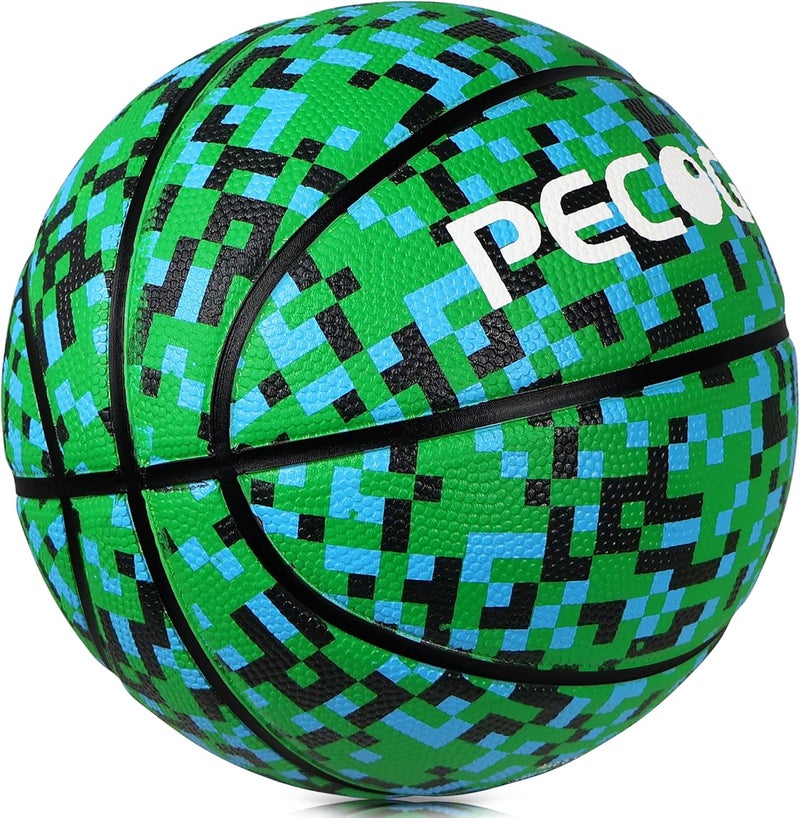 PECOGO Official Rubber Basketball Outdoor Indoor Mens Basketball Ball Size 3/4/5/6/7 for Kids Youth Teen Boys and Girls Gift Ideas(Without Pump) - Image 2